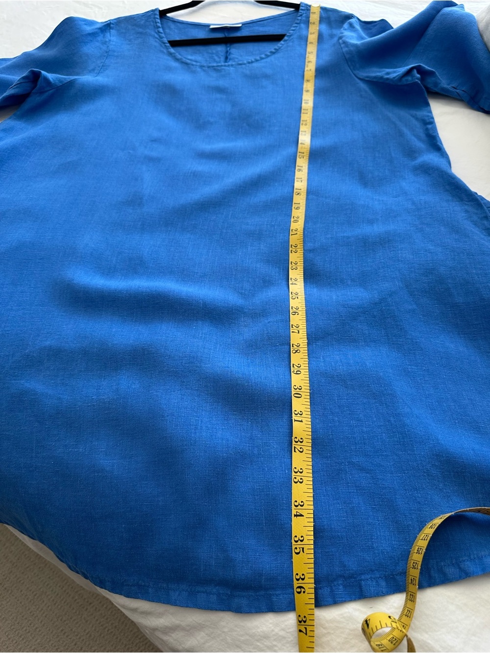 bryn Walker linen French blue dress, size large - Picture 8 of 15